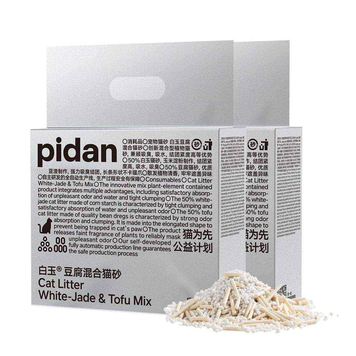 Pidan Corn Starch Tofu Mixed Cat Sand 2.4KG*4