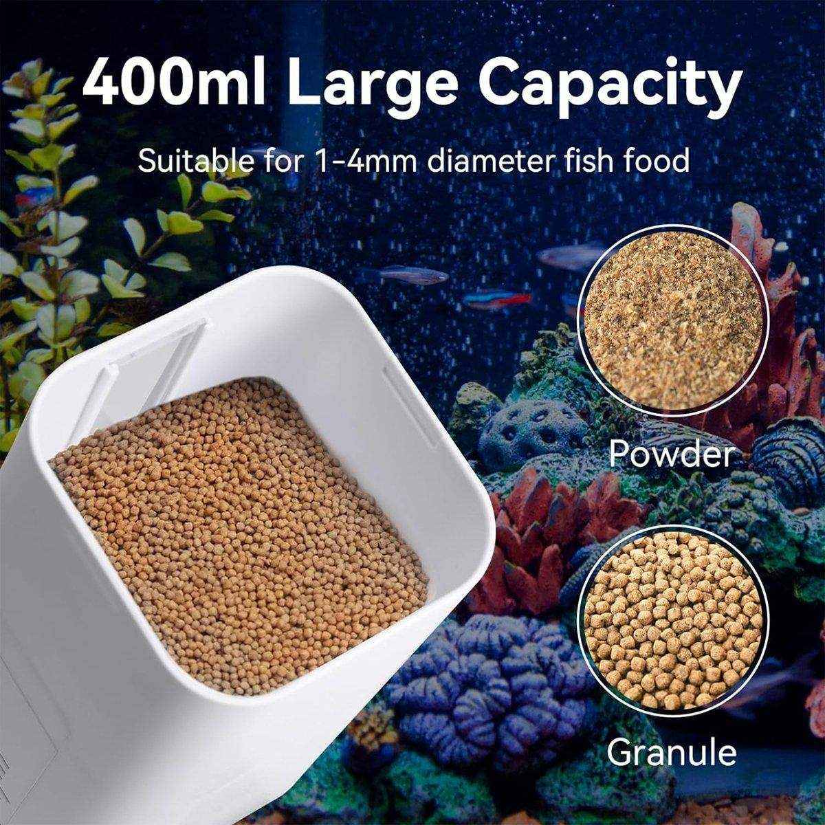 Energy-Efficient Aquarium Feeder with 400ml Capacity