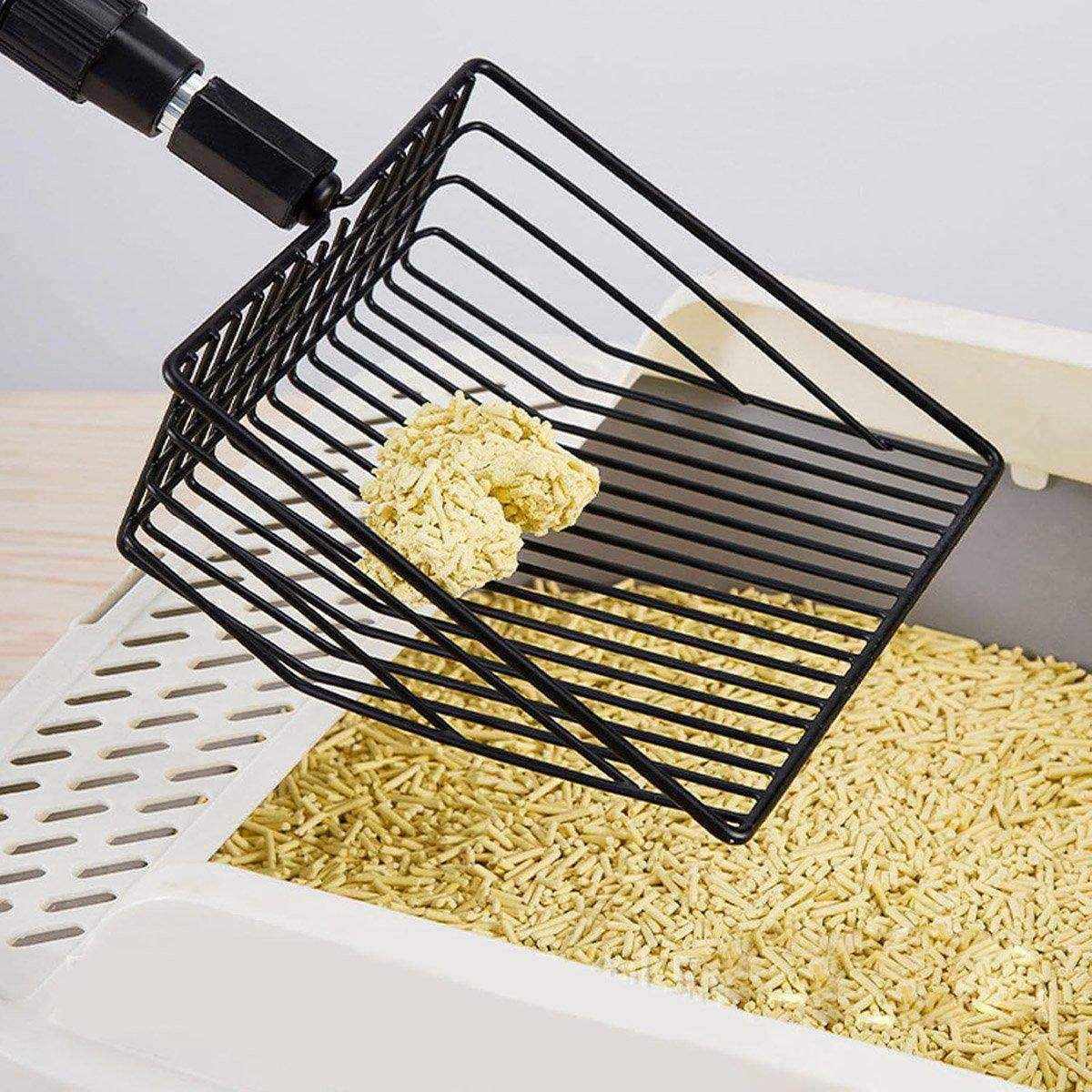 Metal Cat Litter Scoop with Long Handle