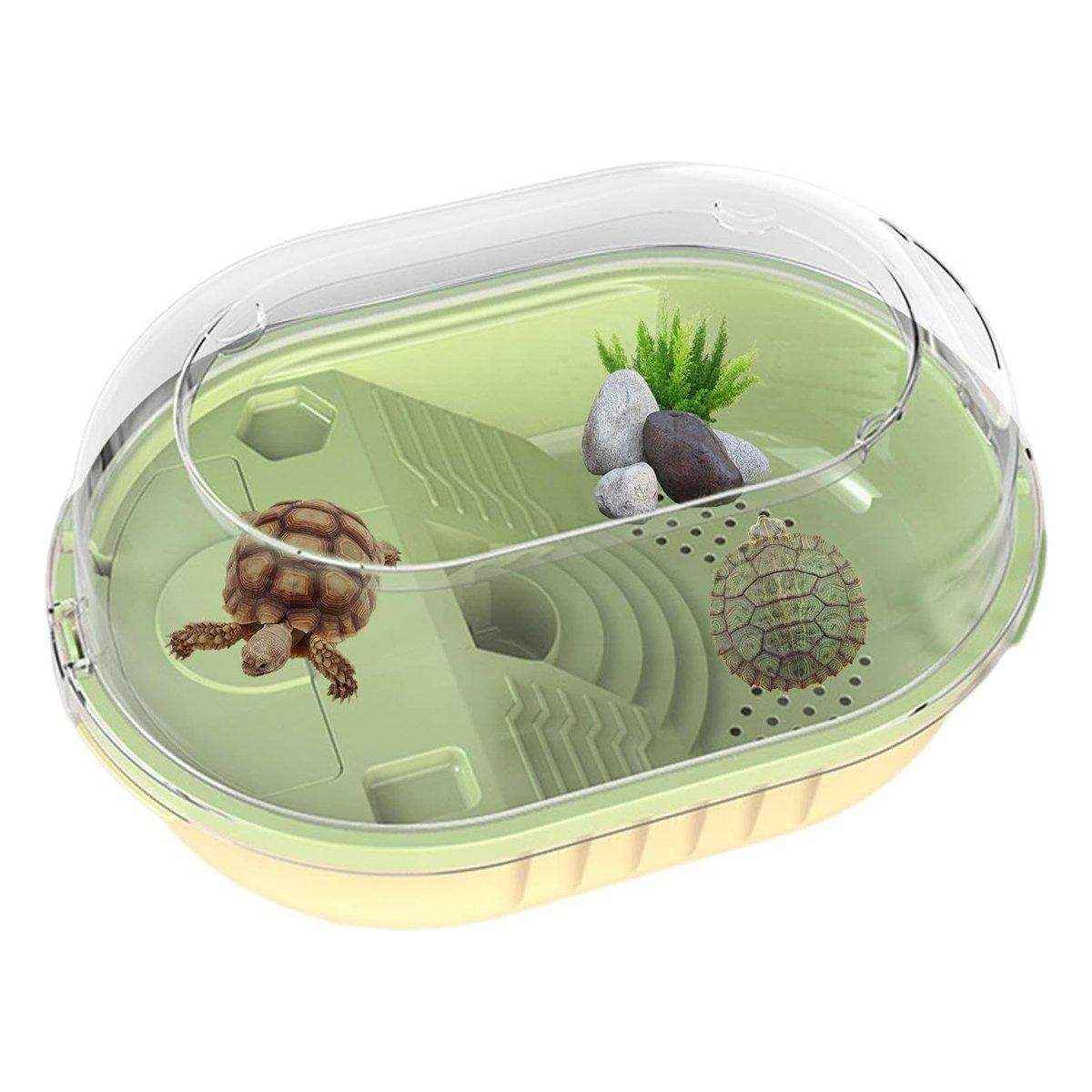 Special Tortoise Tank for Household Use Small Plastic Imitation Climbing Table with Sunstand