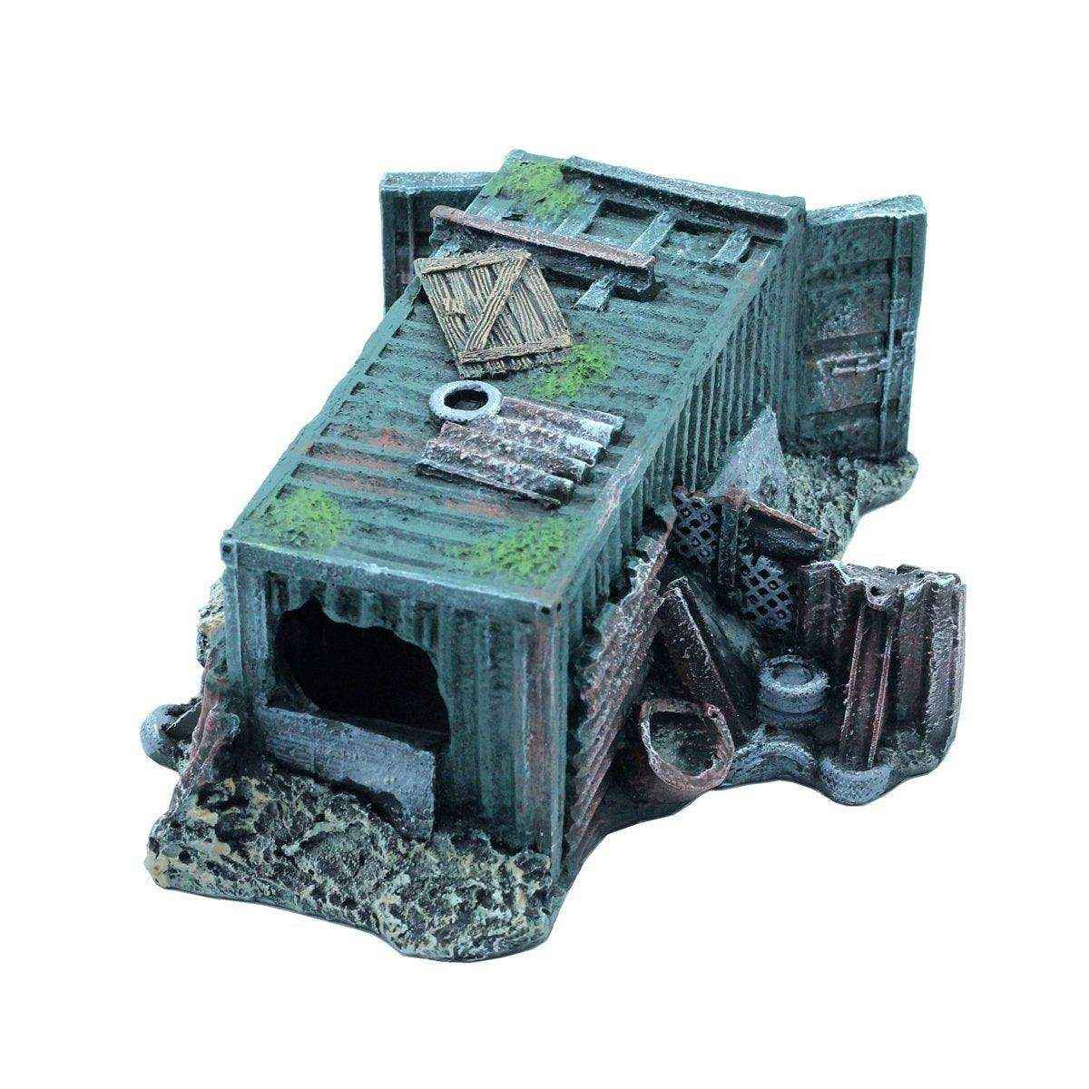 Realistic Aquarium Wreckage Decoration Resin Hiding Spot for Fish & Shrimp