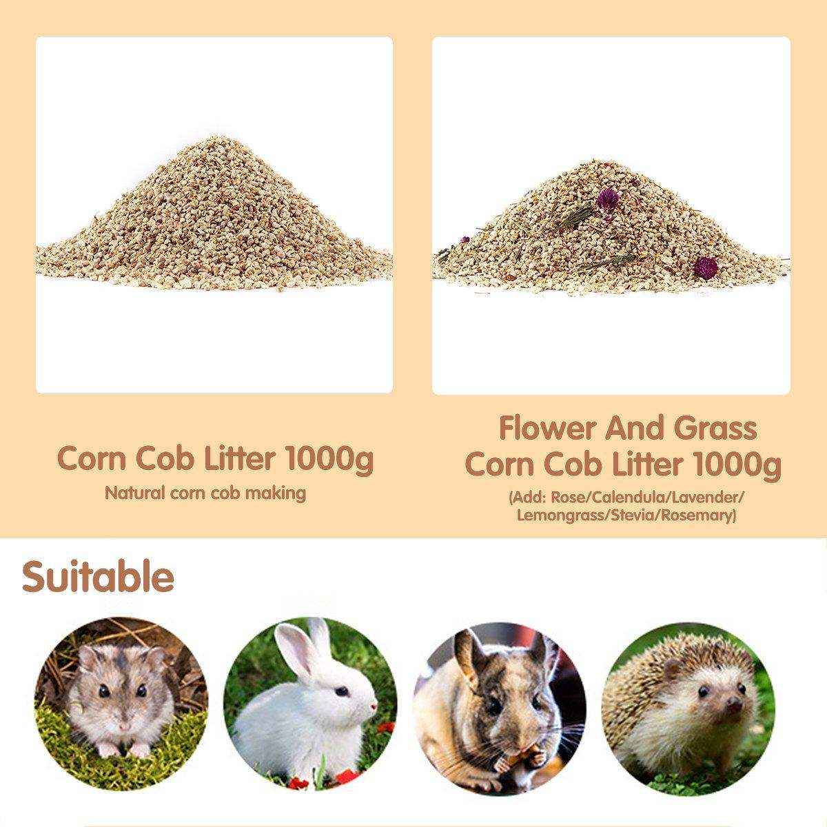 Plants Corncob Bedding Nest Pad for Hamster Rabbit Hedgehog