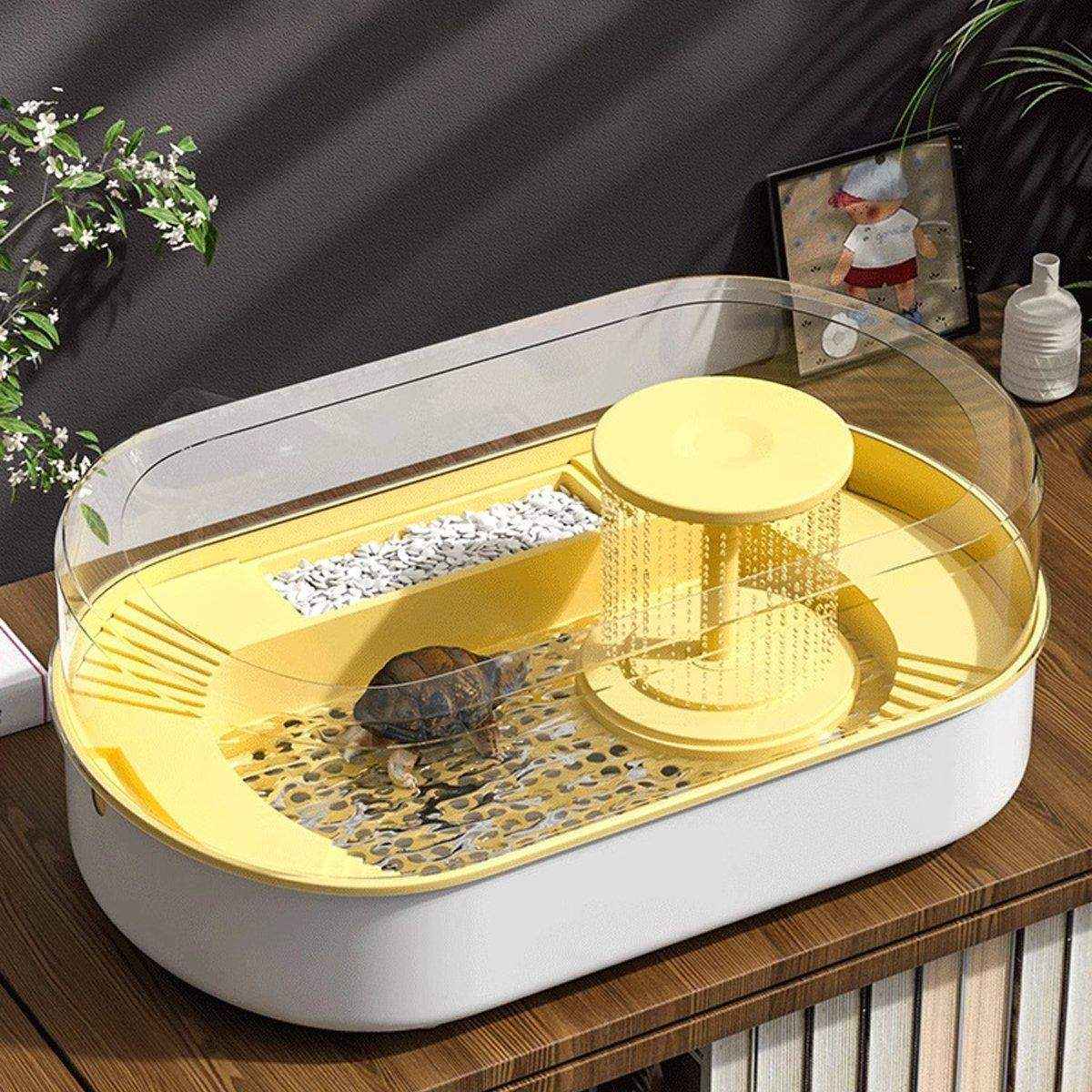 Turtle Special Feeding Tank Sunset Small Ecological Tank Feeding Box Landscape Filter