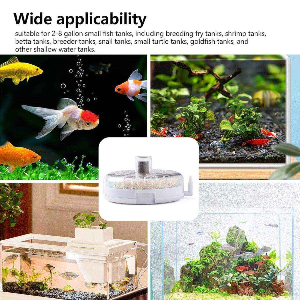 Powerful Internal Fish Tank Filter Submersible Filtration System with Oxygenation