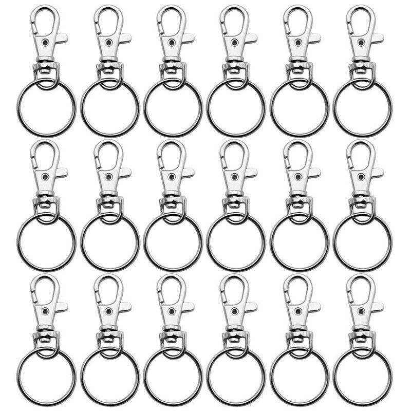 Stainless Steel Keychain Rings Durable DIY Clasps (102PCS Set)
