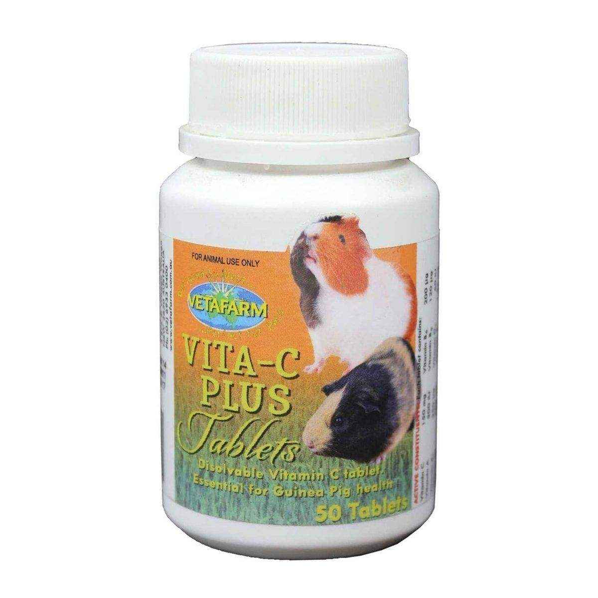 Curated visual reference: Guinea Pig Adequate Vitamin C Intake Reference: Essential Guinea Pig Vitamin C Tablets