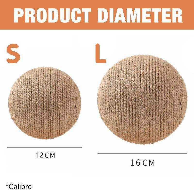 Interactive Wooden Sisal Cat Scratcher Ball Toy For Indoor Cats