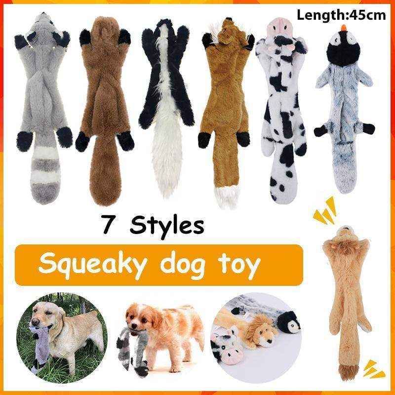 Durable Plush Dog Toy with Squeaky Feature for Medium Breeds 45 cm