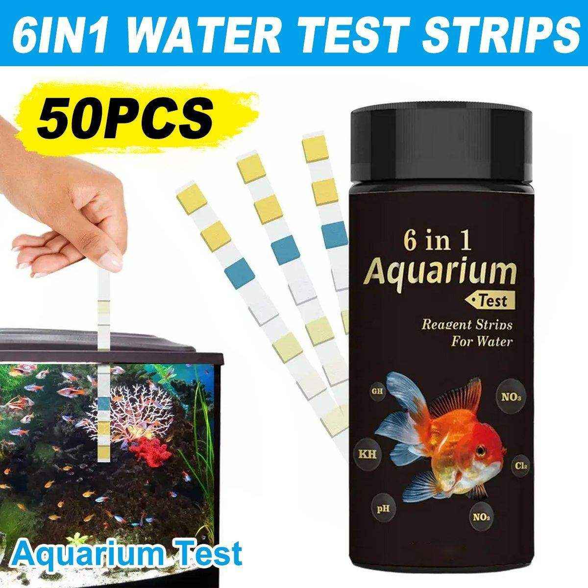 6-in-1 Water Quality Test Strip for Fish Tanks and Ponds Biological Aquarium Supplies