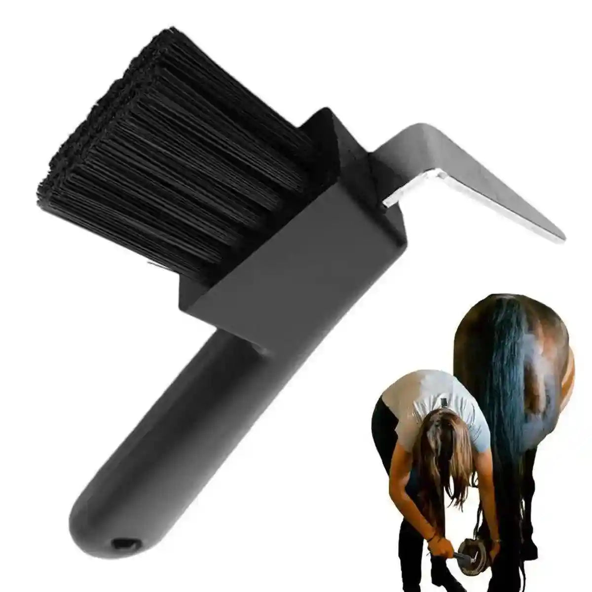 Durable Hoof Care Horseshoe Cleaning Hook Brush for Efficient Grooming