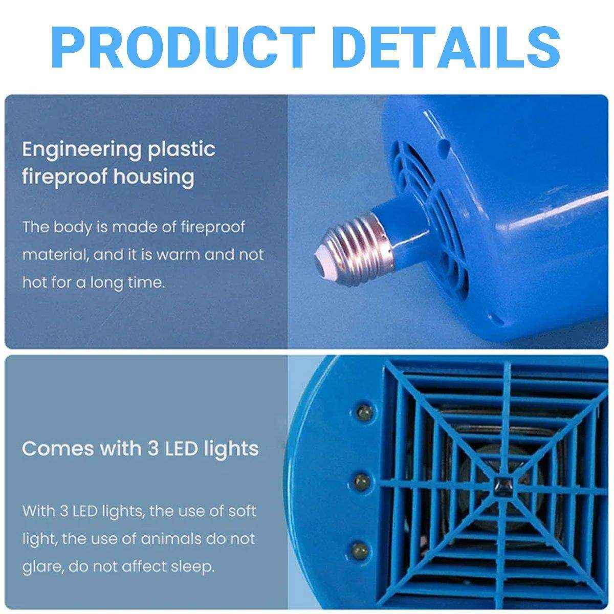 Cultivation Reptile Heating Lamp Thermostat Fan Heater Incubator for Eggs