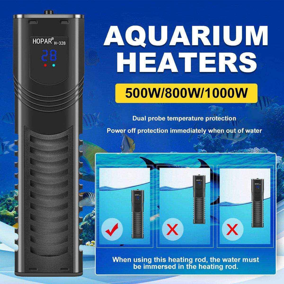 Submersible Aquarium Heater Rod with LED Display and Intelligent Temperature Control