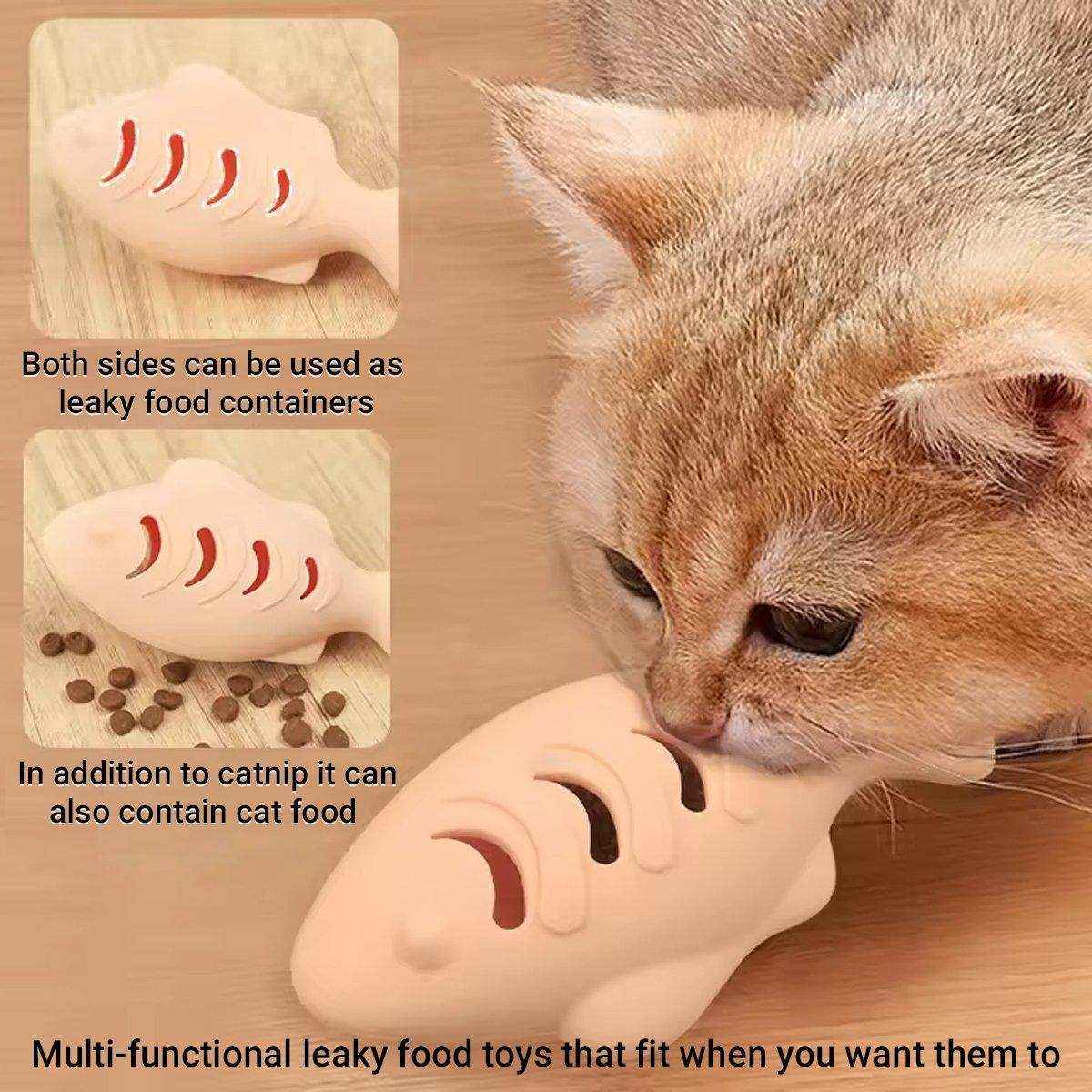 Pet Toy Cat Mint Toy Interactive Fish Leakage Toy Self-relief Feeding Artifact