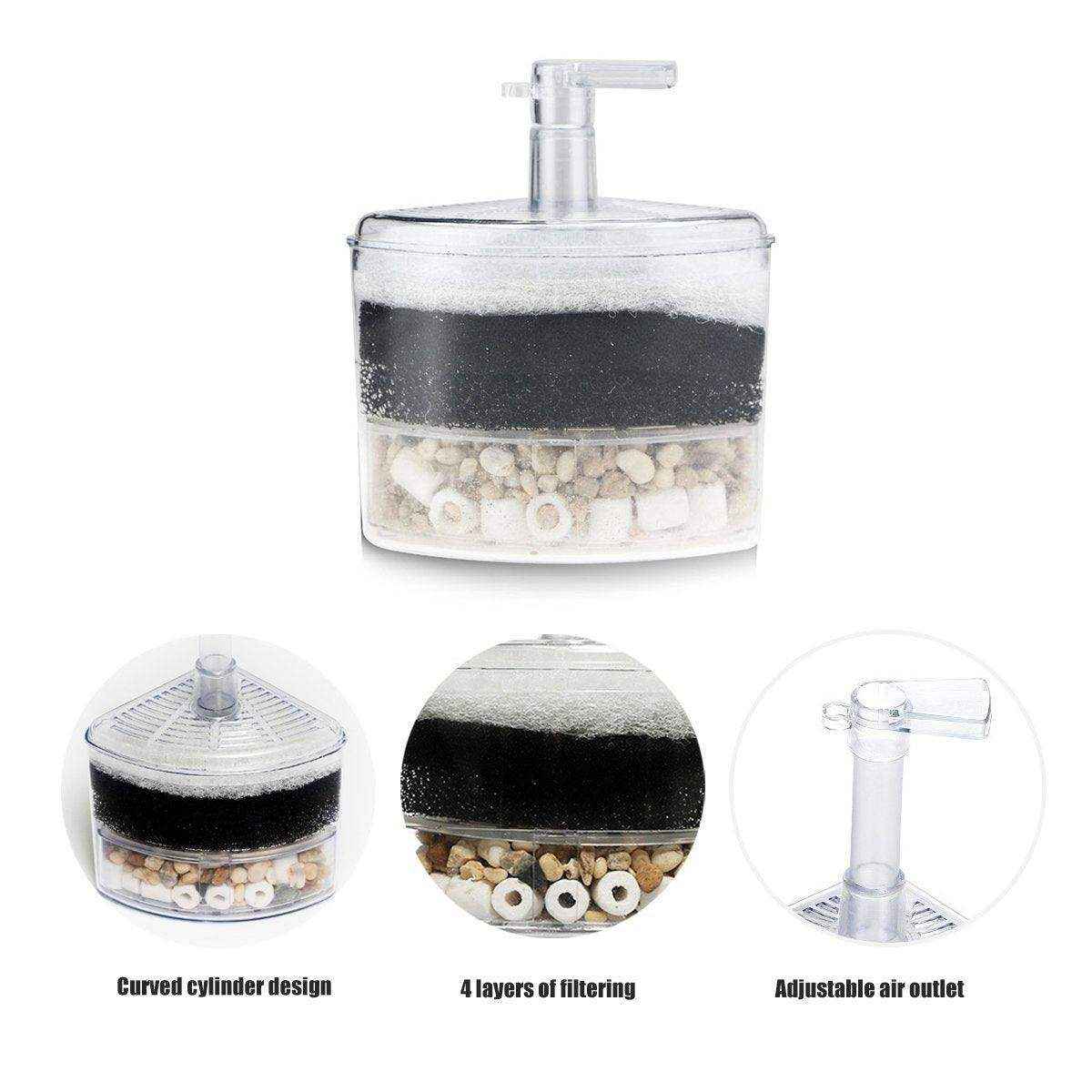 Mini Aquarium Biochemical Filter Compact In-Tank Fish Tank Filter