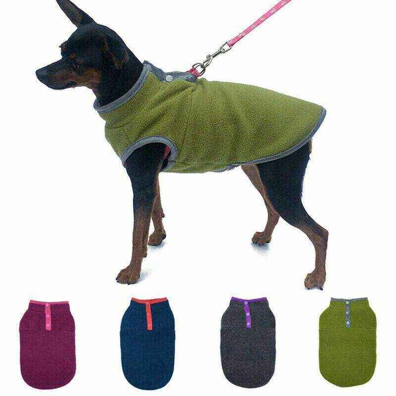 Winter Fleece Dog Jumper for Small to Medium Pets Warm & Soft Vest