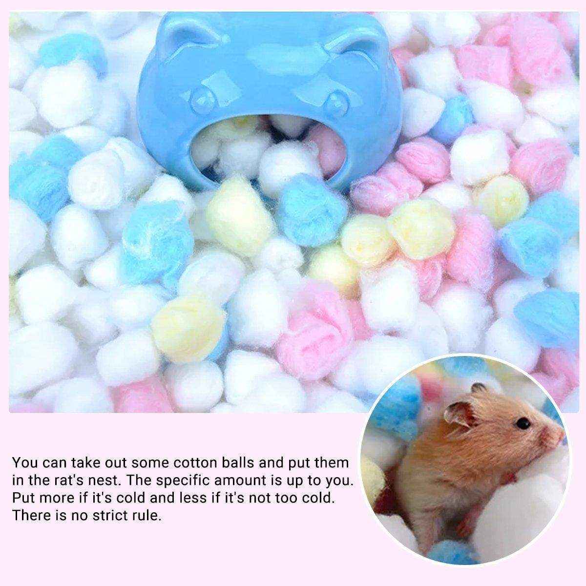 5pcs Hamster Rabbit Winter Cotton Balls Quilt Toys Nest Accessories Warm Bedding