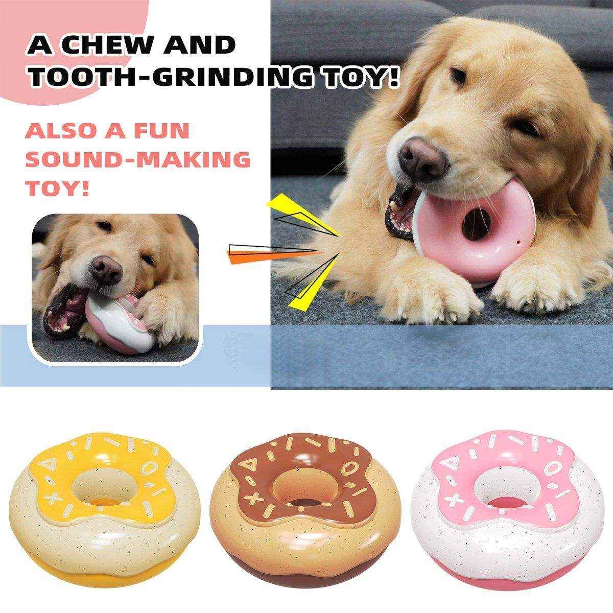 Pet Teeth Cleaning Sound Donut Dog Toys