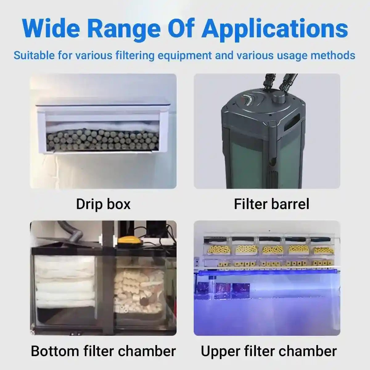 2Pcs Premium Aquarium Hand-Torn Filter Cotton Sponge Filters for Clean Water