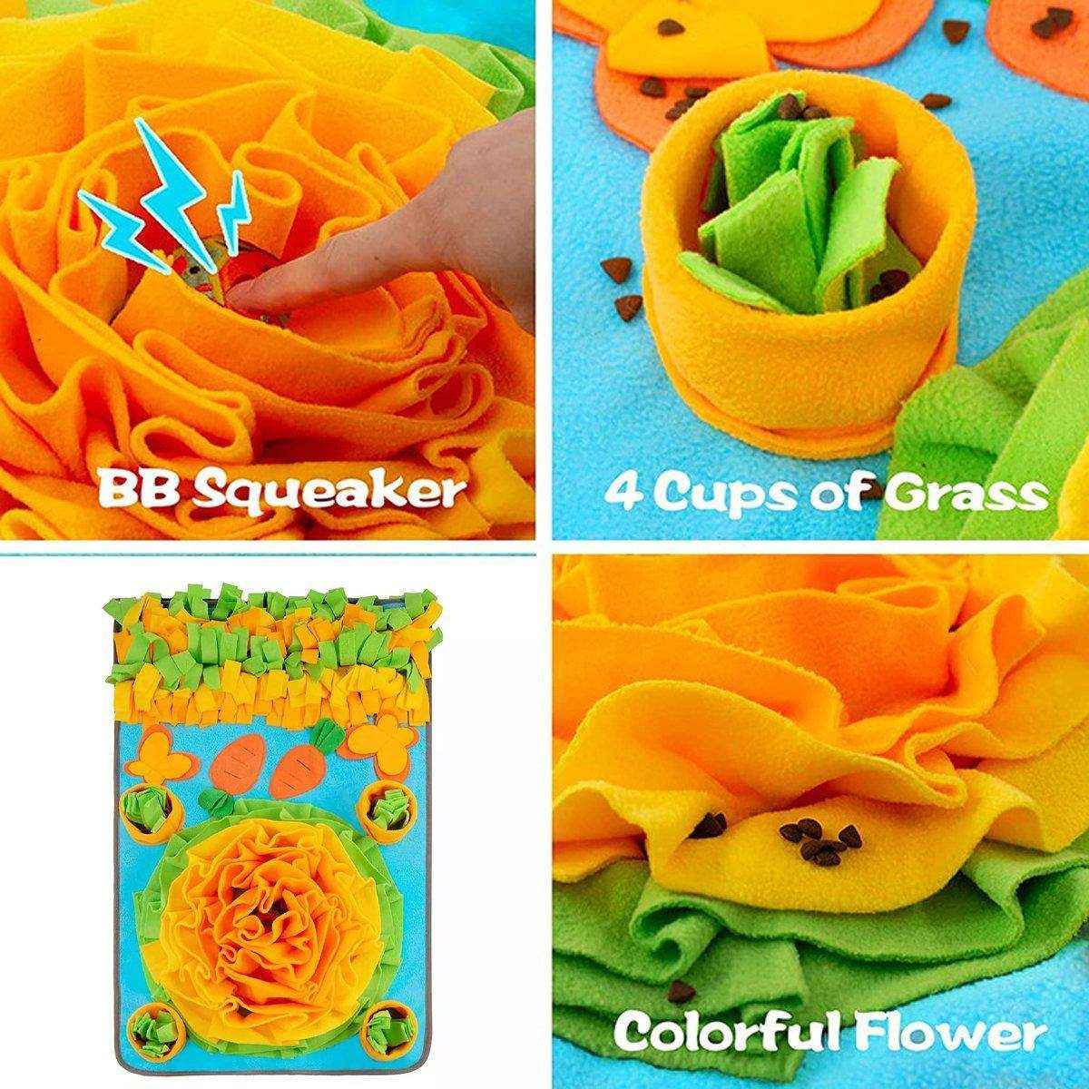 Interactive Pet Sniff Mat Dog Snuffle Toys for Slow Feeding and Mental Stimulation