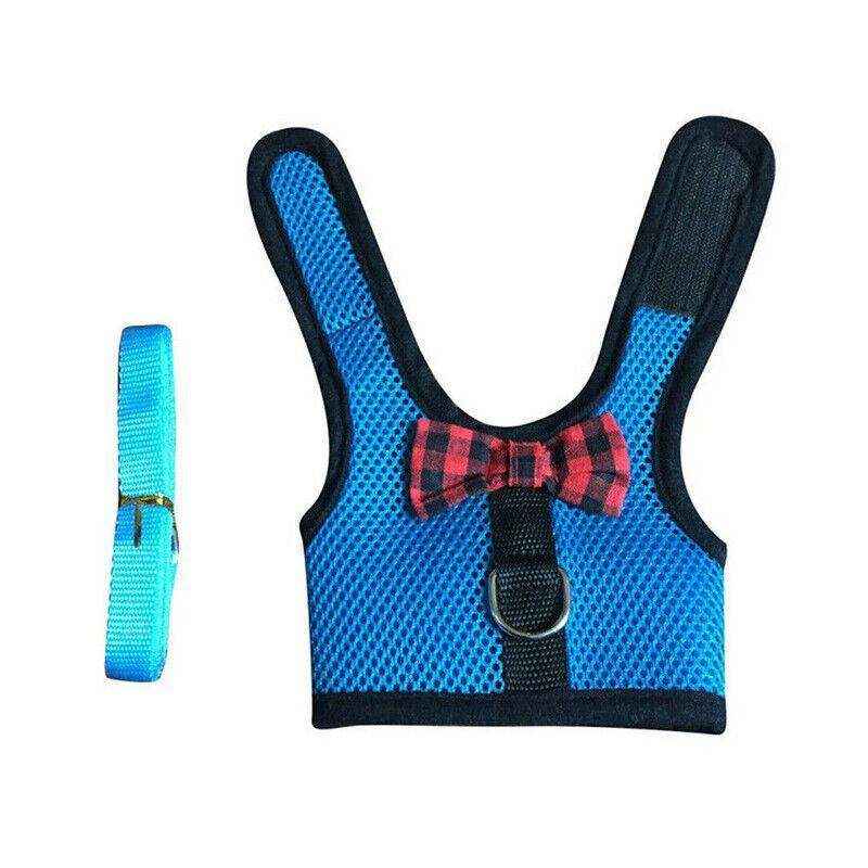Adjustable Mesh Rabbit Harness with Leash for Small Pets