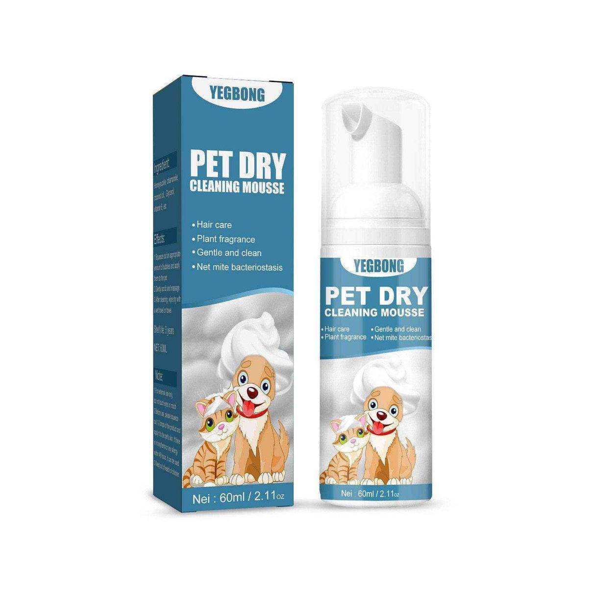 Pet Dry Cleaning Agent Cat Dog Bathing Dry Cleaning Foam Shower Gel Wash-Free
