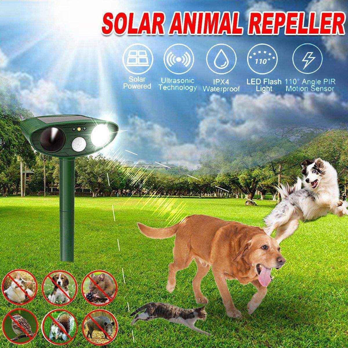Outdoor Solar Ultrasonic Animal Repellent Rat Bird Infrared Flash Repellent