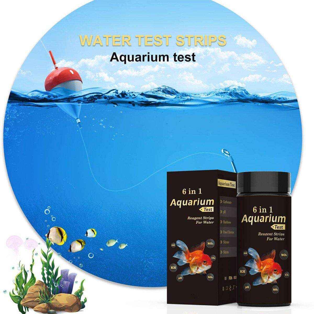 6-in-1 Water Quality Test Strip for Fish Tanks and Ponds Biological Aquarium Supplies