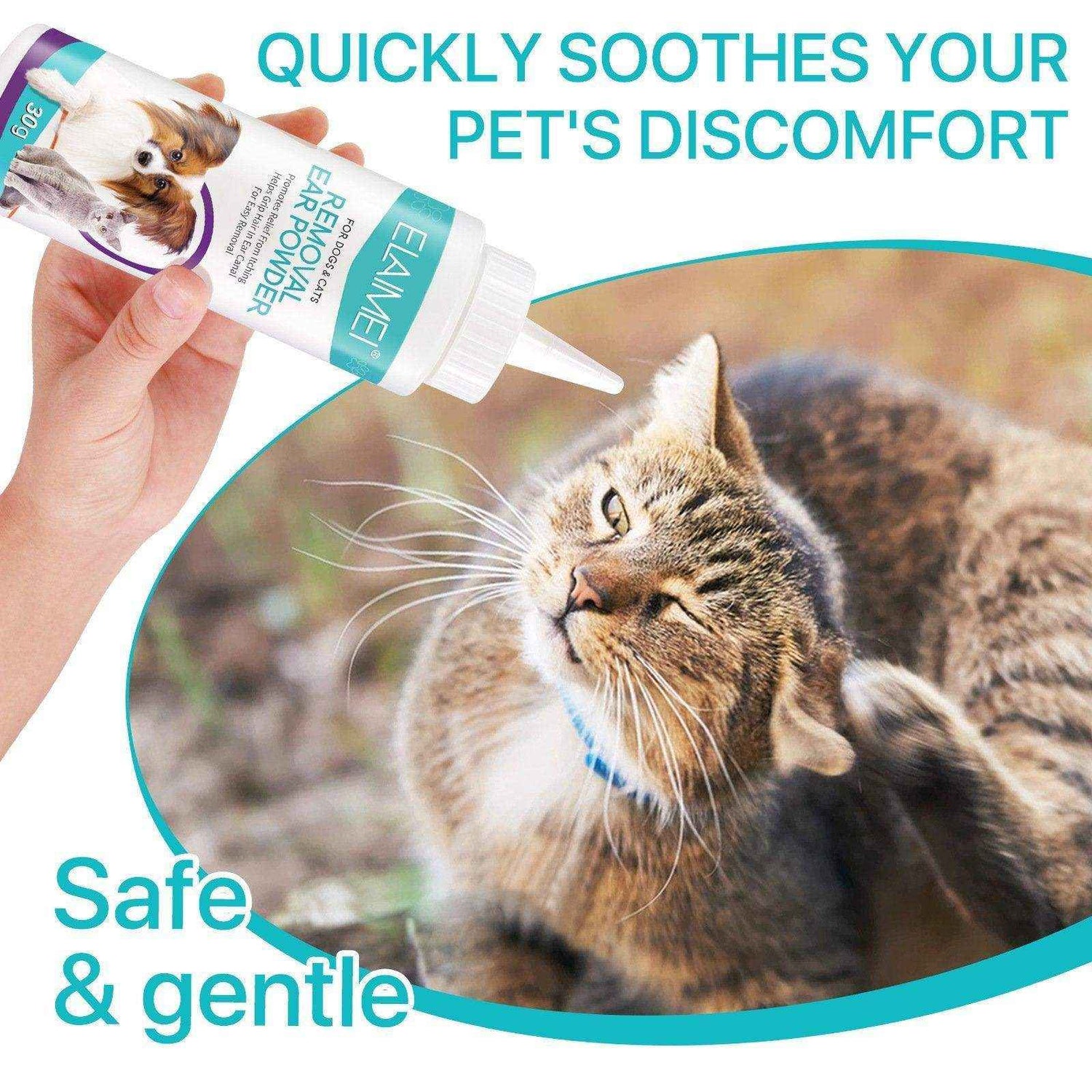 Pet Ear Cleaner Powder for Dogs and Cats