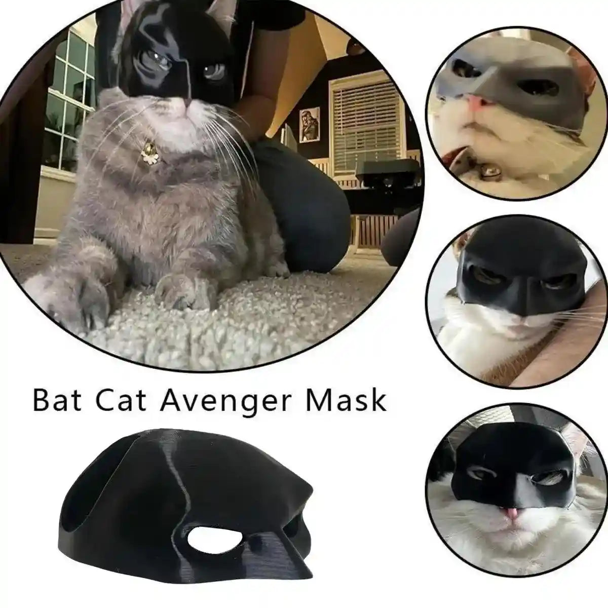 Halloween Bat Mask Cat Mask Pet Costume Accessories