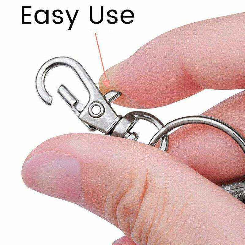 Stainless Steel Keychain Rings Durable DIY Clasps (102PCS Set)