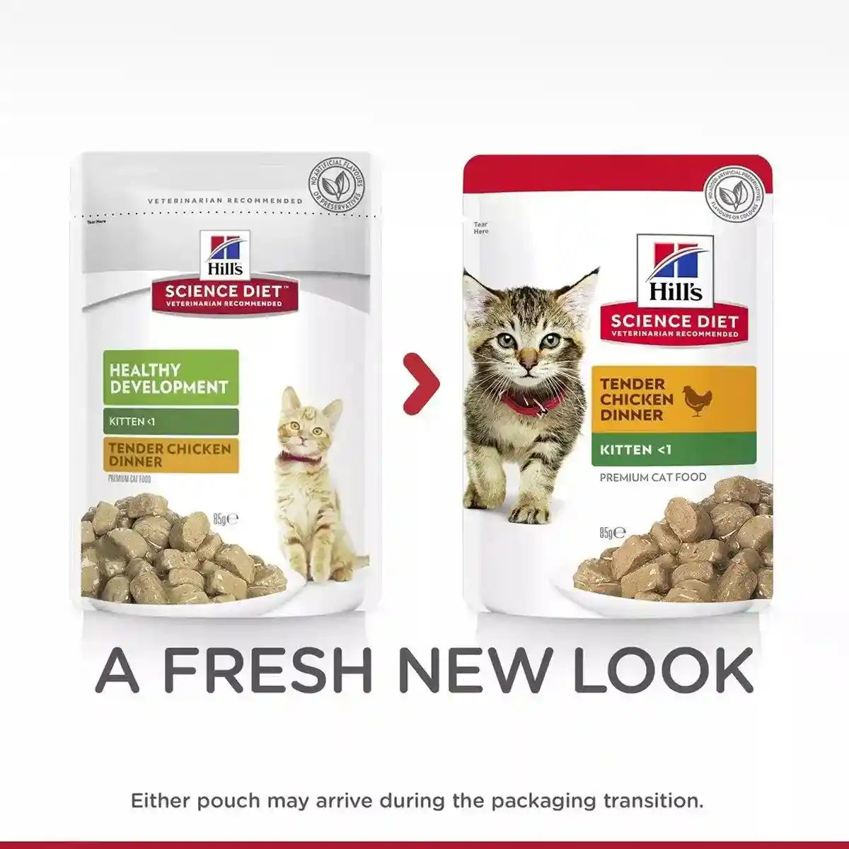 Hill's Science Diet Kitten Chicken Cat Food Pouches - Balanced Nutrition 85g*12