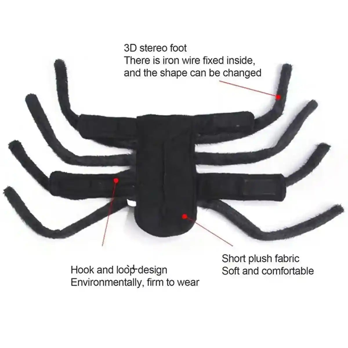 Halloween Pet Spider Costume Creepy & Cute Halloween Outfit for Pets
