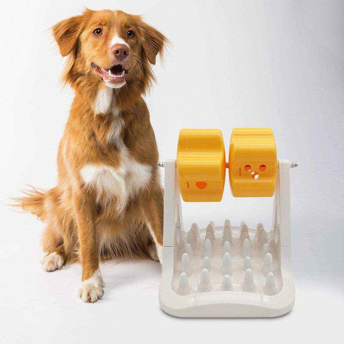 Interactive Pet Food Dispensing Roller Toy Slow Feeder for Dogs & Cats