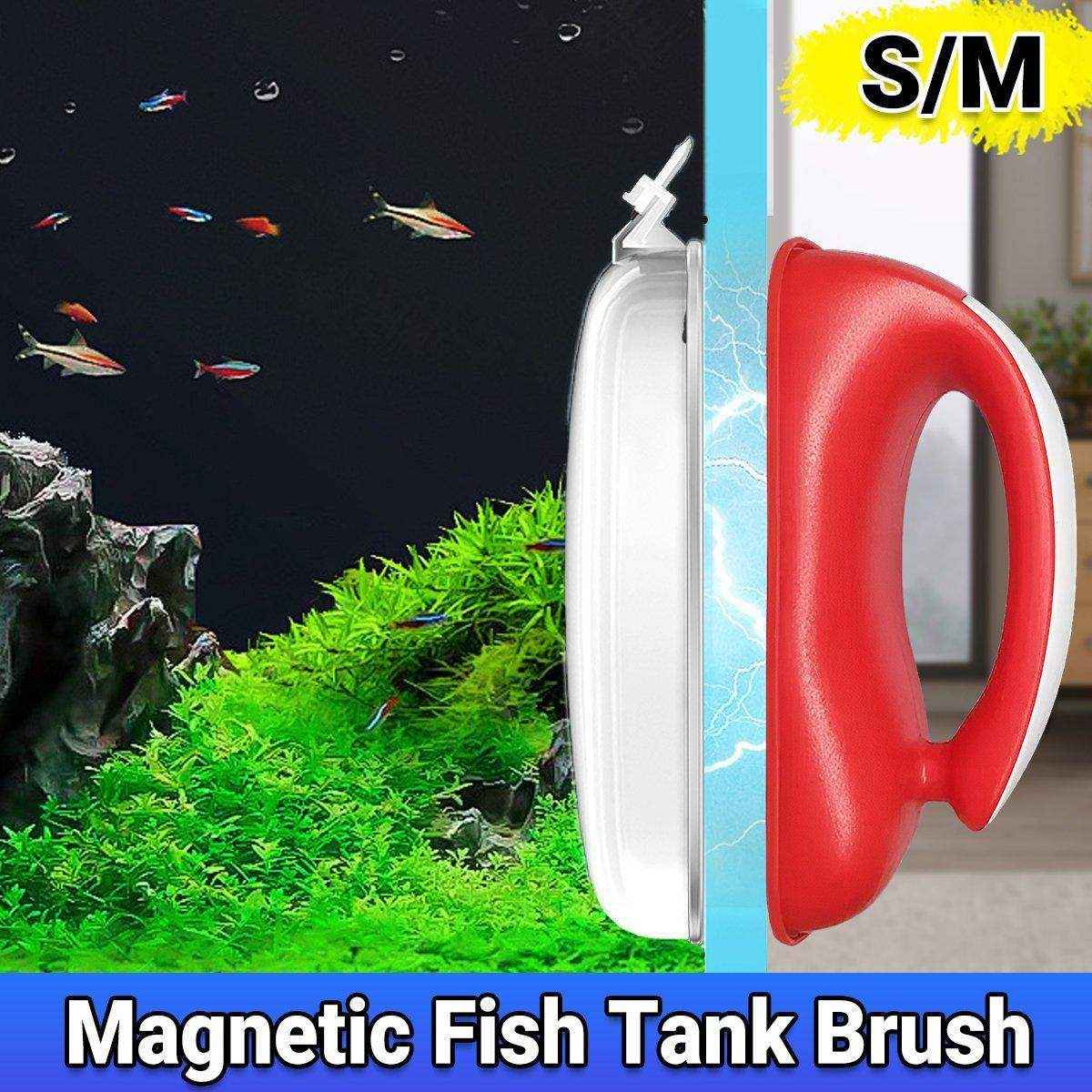 Aquarium Fish Tank Magnetic Brush With Scraper