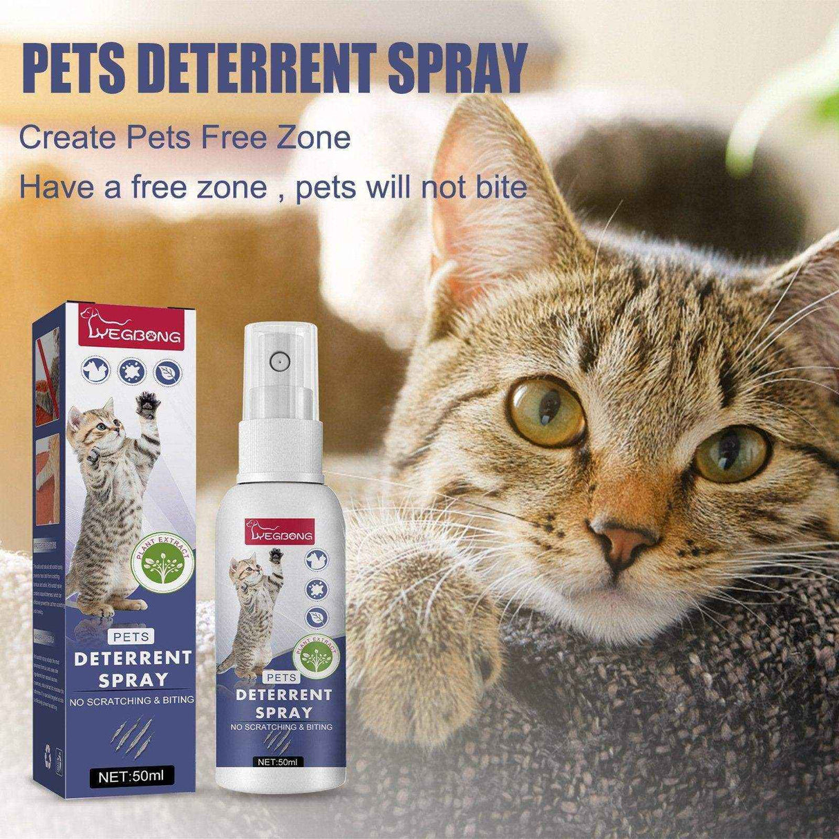 Pet Anti-Scratch Spray Protect Doors Sofas & Set Boundaries for Cats & Dogs