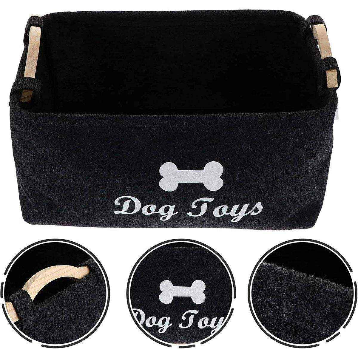 Large Felt Storage Basket for Dog Toys Dirty Clothes Sundries Home Organizer