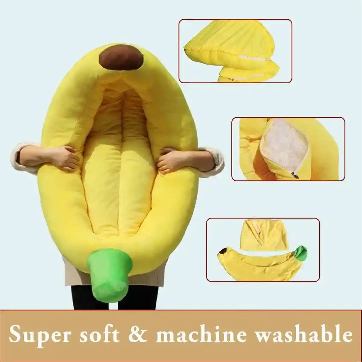 Cute Banana Shape Pet Bed Winter Warm Dog Cat Kennel