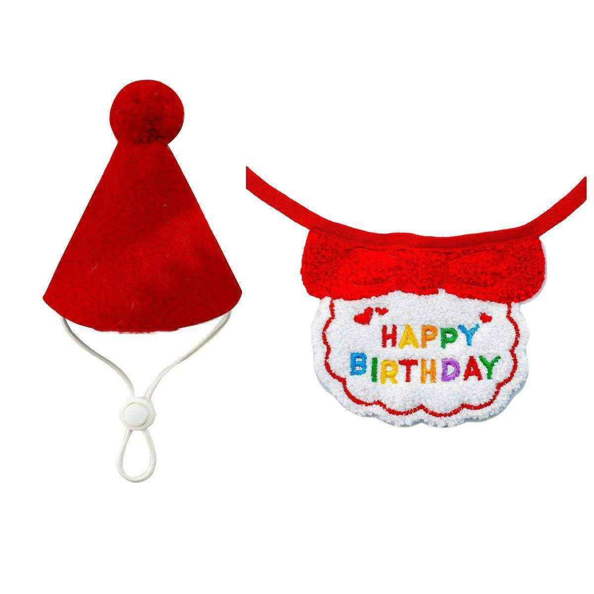 Pet Ins Wind Birthday Saliva Towel Bib Scarf Dog Cat Hat Decorations