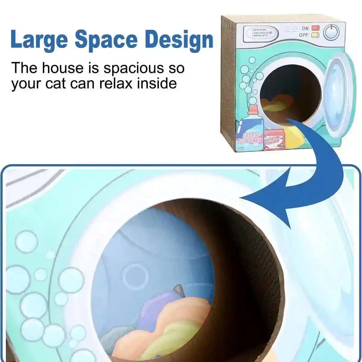 Two-Layer Cat House with Scratch Board Durable & Spacious Design