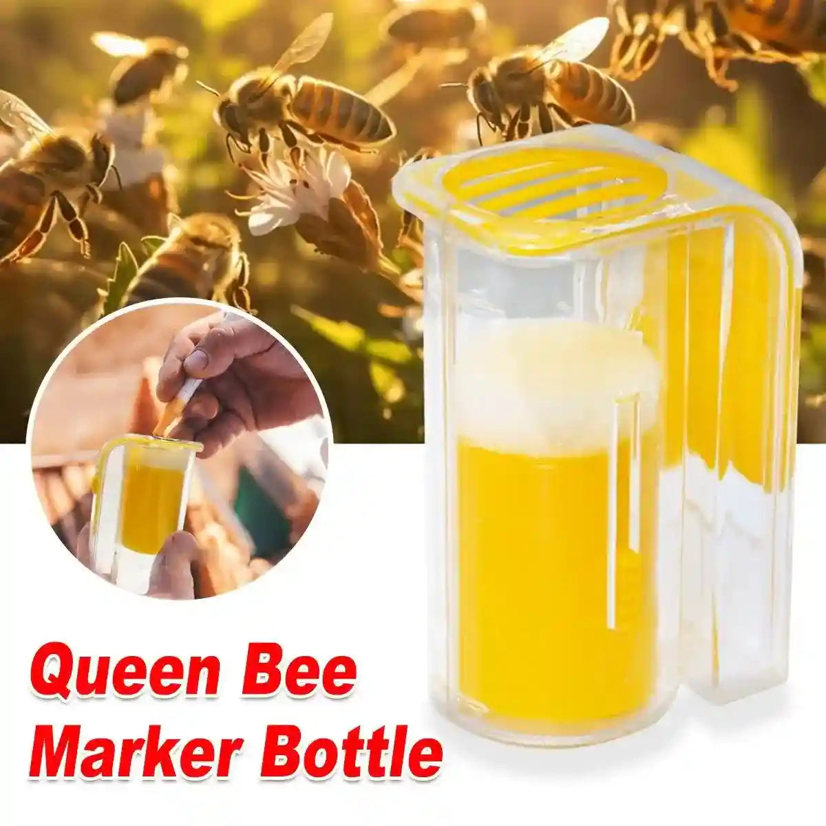 Queen Bee Marker Bottle Durable Beekeeping Tool for Safe Marking