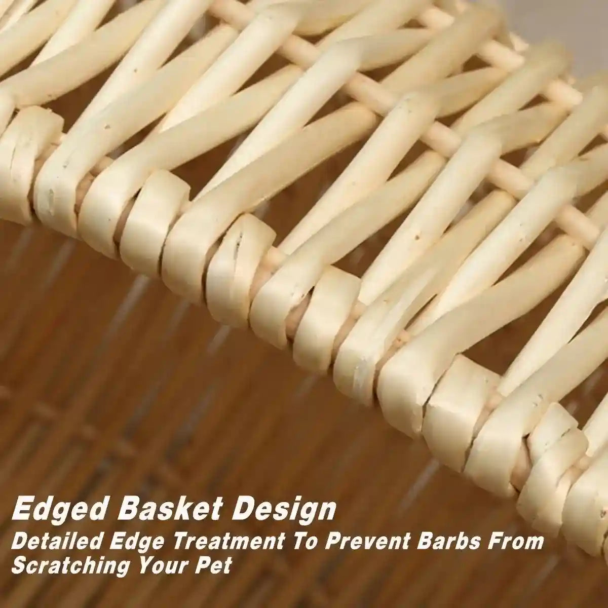 Rattan Cat House Double-Layer Design for Comfort and Privacy