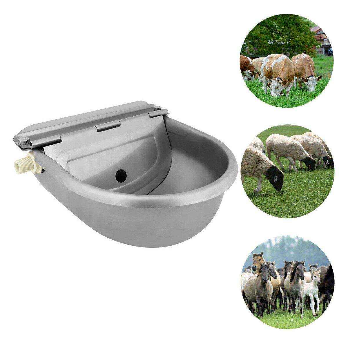 Automatic Stainless Steel Water Bowl 4L Auto Fill Drinking Trough for animals