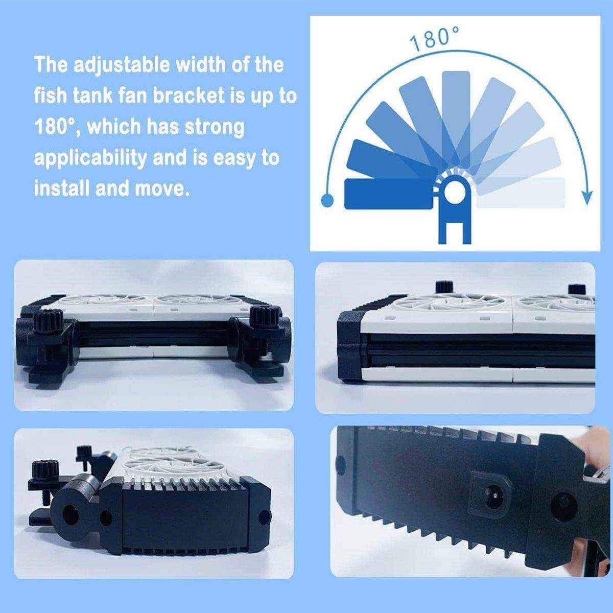 Mini Aquarium Cooling Fan for Fish Shrimp Tanks Quiet Temperature Control