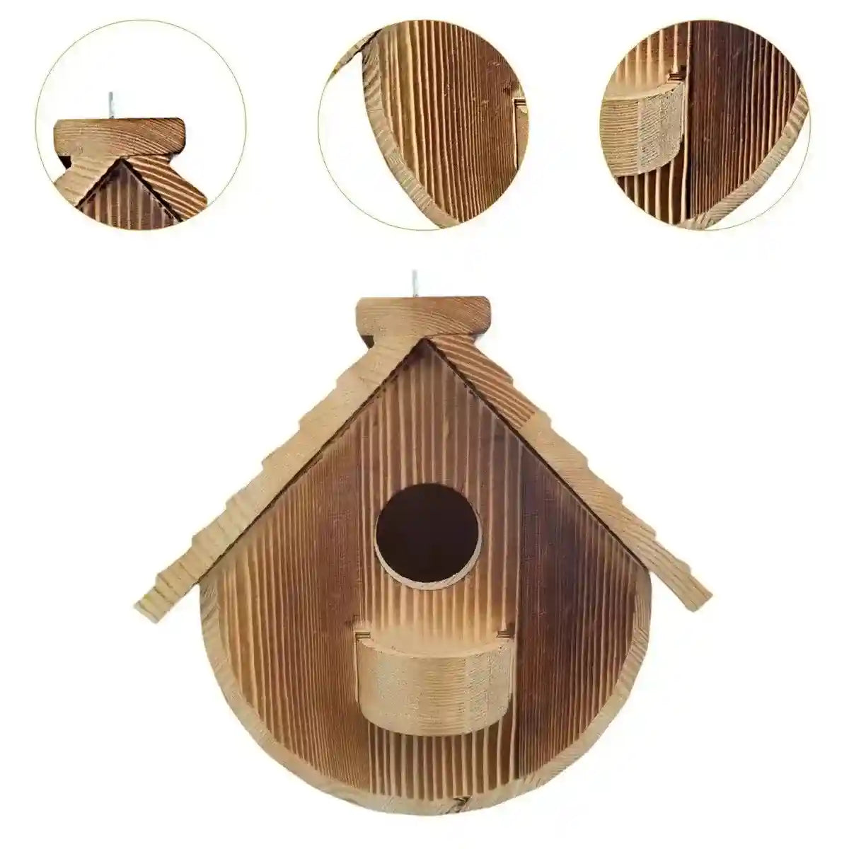 Hanging Wooden Birdhouse Outdoor Bird Shelter
