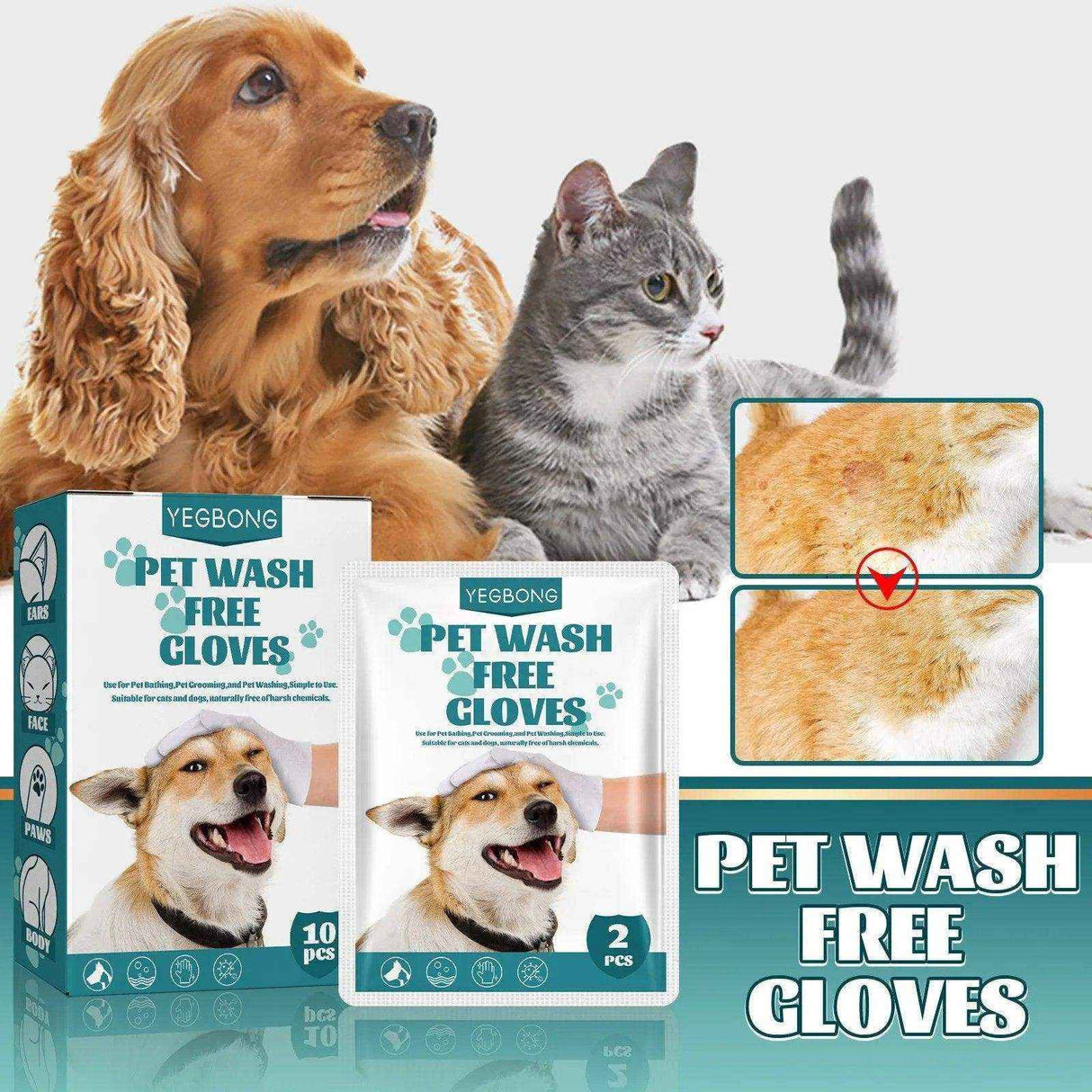 Pet Wash-free Cleaning Gloves