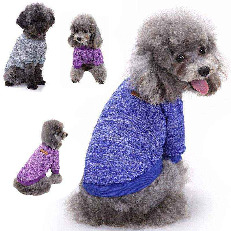 Winter Comfort Dog Jumper with Knitted Design and Colour Options