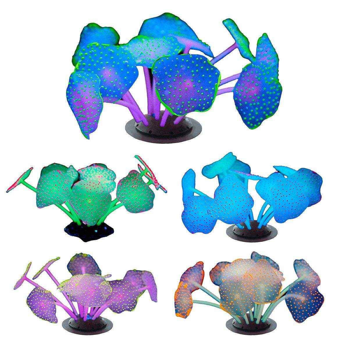 11 Leaf Silicone Artificial Fish Tank Aquarium Coral Plant Decoration Artificial Aquarium Plants