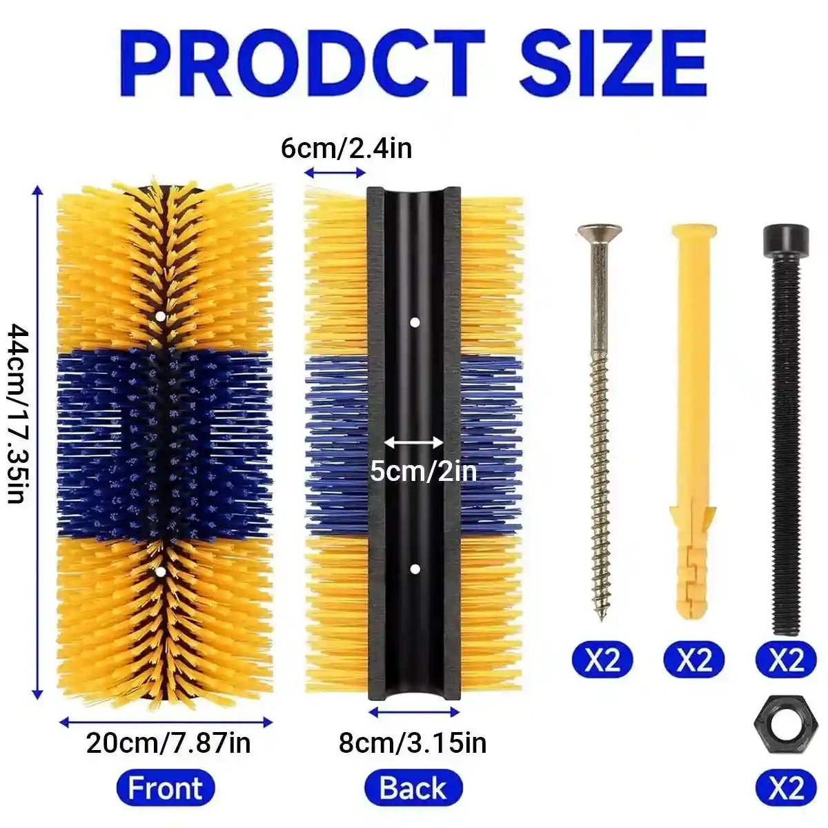 Multifunctional Livestock Brush Nylon Bristles for Horses Cows & Goats