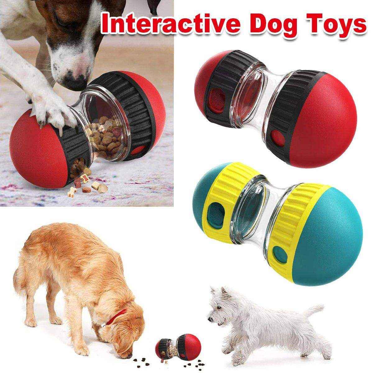 Slow Feeder Dog Toy Rolling Food Ball Funnel Pet Training Interactive Treat Toy