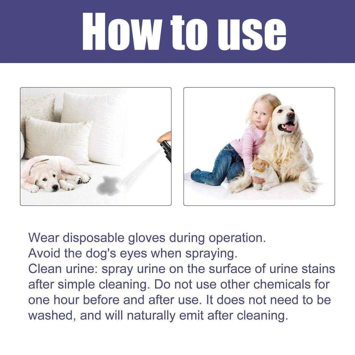 Pet Deodorant Spray for Cats and Dogs Eliminates Urine Body and Stool Odors